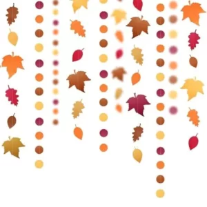 Cheerland Fall Leaf Garlands Thanksgiving Party Decorations Banner Backdrop Hanging Birthday Decor Streamer Wedding Baby Shower