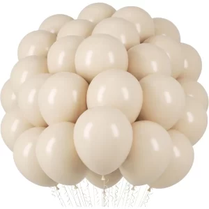 White Sand Balloons 66pack 12inch Sand White Latex Party Balloons for Wedding Bridal Baby Shower Birthday Graduation Anniversar
